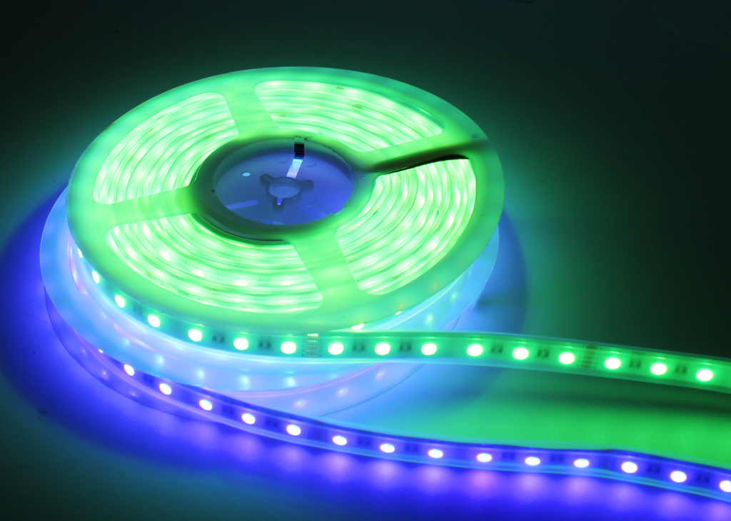 SBRGBW, Super Bright Color Changing LED Strip, 6.25W 24VDC High Output